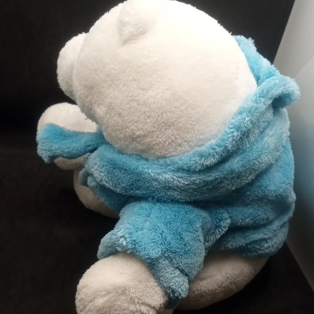 Bath & Body Works White and Blue Plush Stuffed Animal